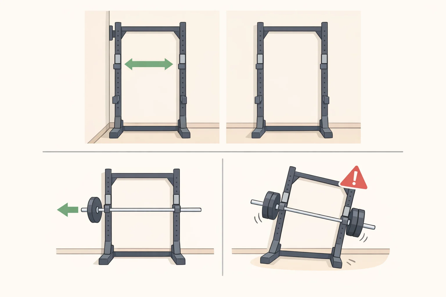 Closet setup showing a compact wine rack placed flush against a wall, with one rolled item loaded first to test wobble before adding the rest