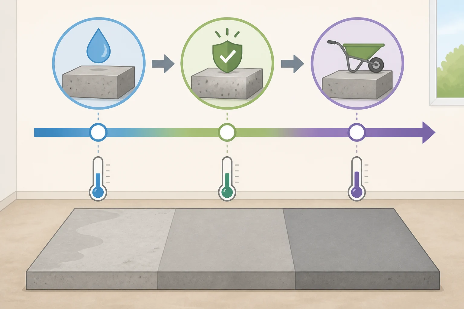 Illustration timeline answering how long does J-B Weld take to cure—set in 4–6 hours at 70°F, full cure in 15–24 hours, then safe non-critical return to light use after 24 hours minimum