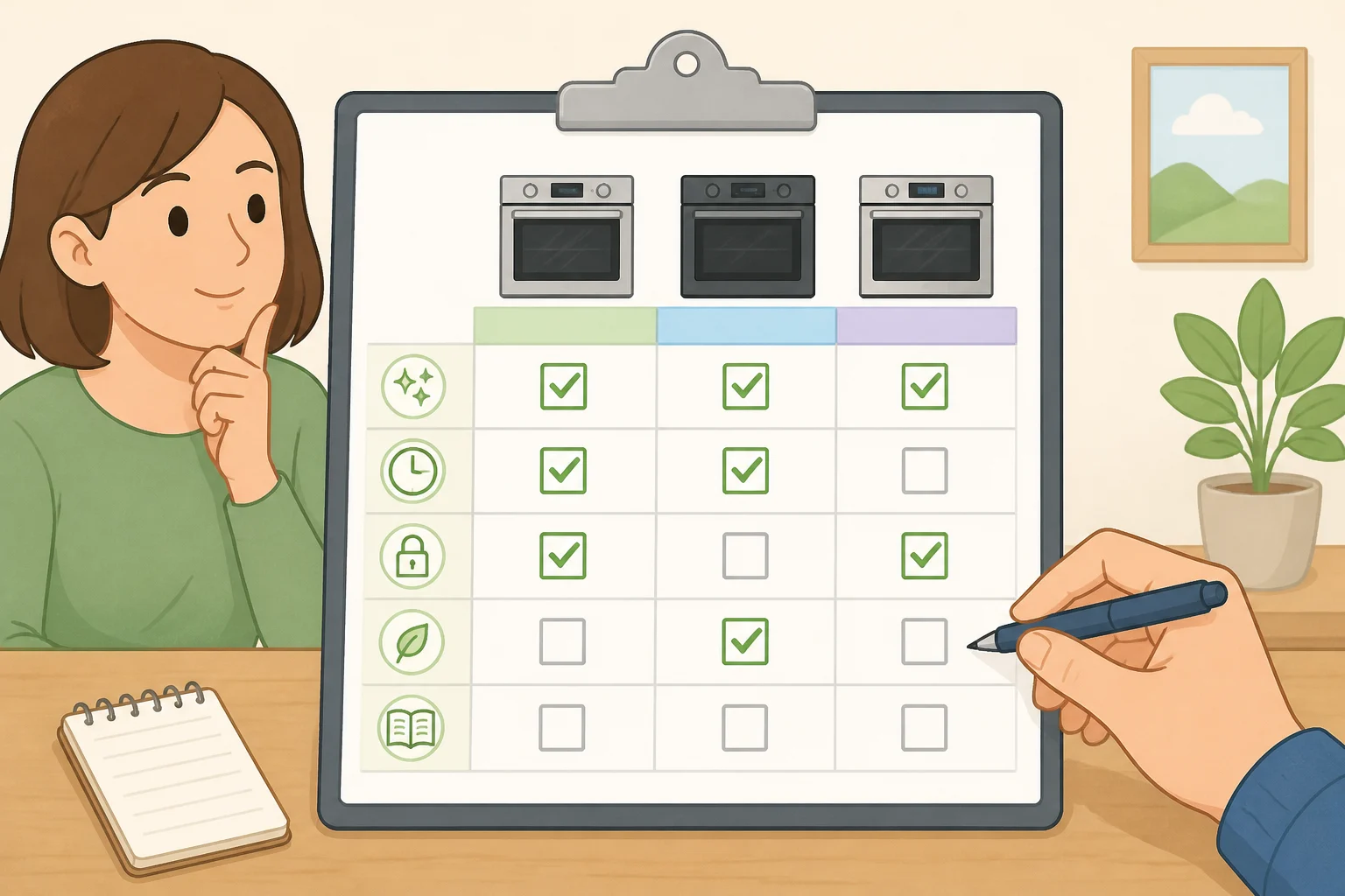 Comparison checklist for electric range models: confirming a self-clean cycle and leaving cycle duration, ventilation steps, and item-removal instructions to the owner’s manual (best self-cleaning electric range brands)